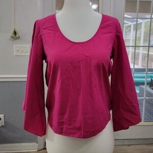 Zara Pink Top With Bow On The Back